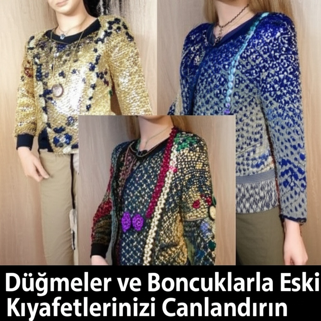 Düğmeler ve Boncuklarla Eski Kıyafetlerinizi Canlandırın