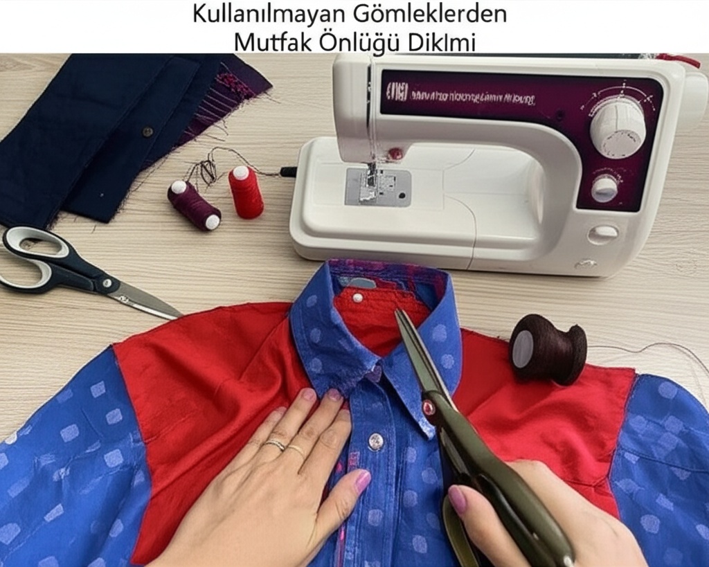 Kullanılmayan Gömleklerden Mutfak Önlüğü Dikimi