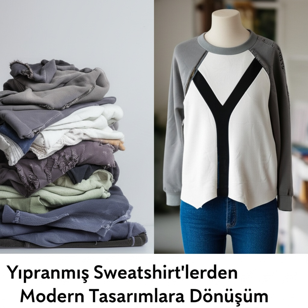 Yıpranmış Sweatshirt’lerden Modern Tasarımlara Dönüşüm